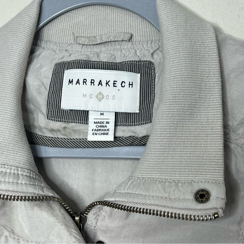 Marakesh Anthropologie Lightweight Cupro Moto Utility Jacket Size Medium - Picture 6 of 9